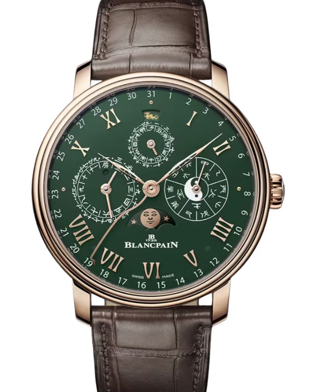 Blancpain Villeret Calendrier Chinois Traditionnel Red Gold 45.2mm Métiers d'Art Dial 0888 3632C 55B - BRAND NEW