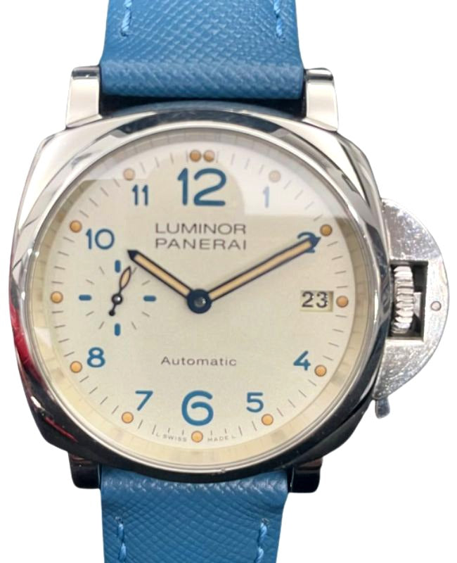 Panerai Luminor Due Stainless Steel 38mm White Dial Leather Strap PAM00903 - BRAND NEW