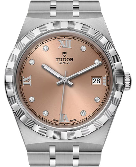 Tudor Royal Steel Diamond Salmon Dial 38mm M28500-0009 - BRAND NEW