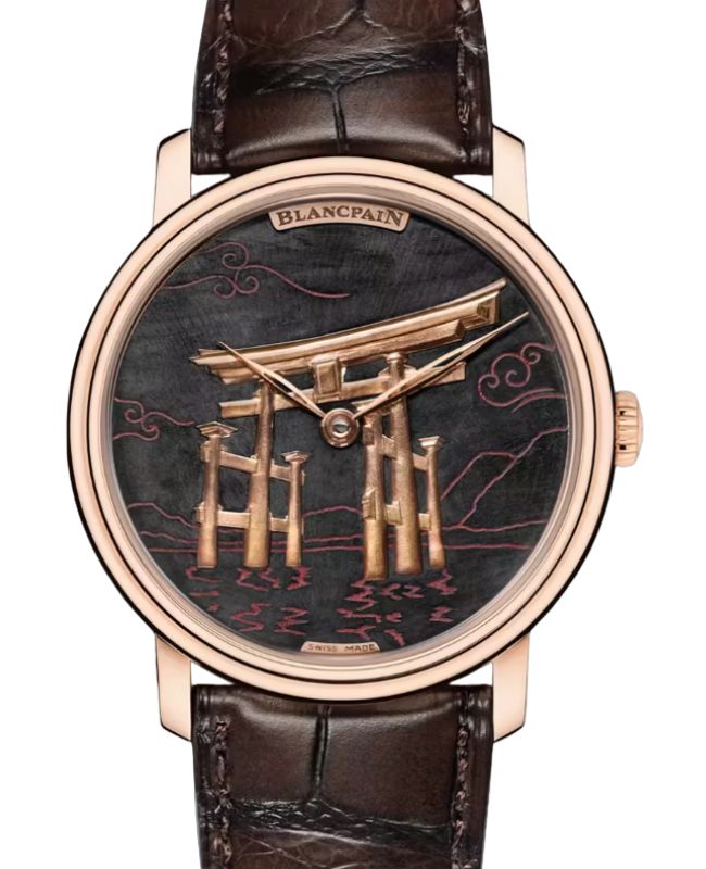 Blancpain Métiers D'Art Binchotan Red Gold 42mm Black Dial Leather Strap 6612 3621 55B - BRAND NEW