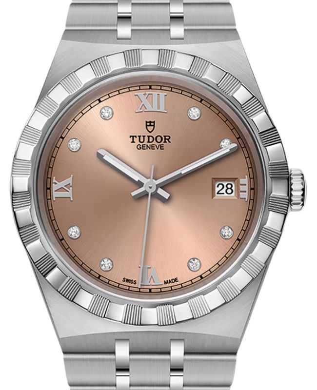 Tudor Royal Steel Diamond Salmon Dial 34mm M28400-0011 - BRAND NEW
