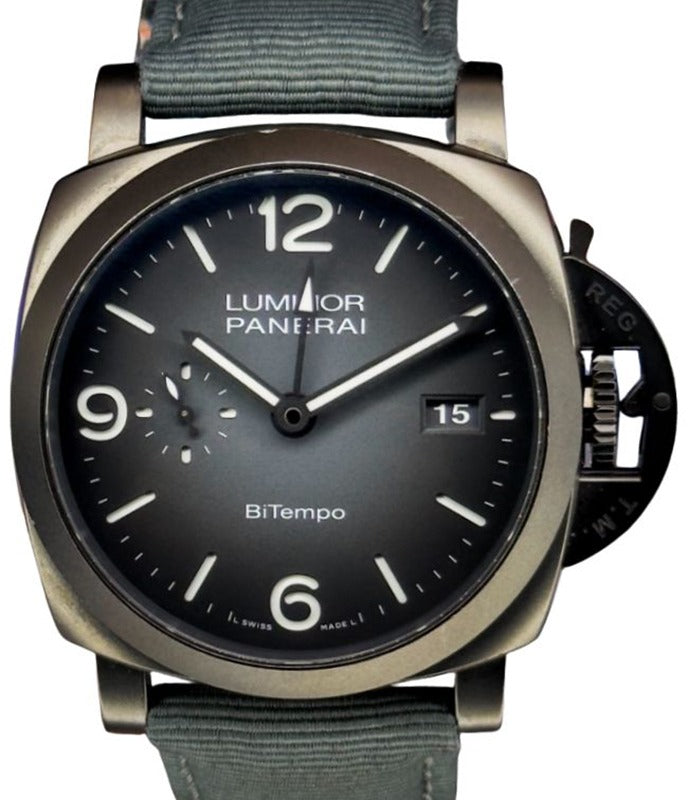 Panerai Luminor BiTempo Titanium DLC - New York Grey Dial 44mm PAM01467 - BRAND NEW