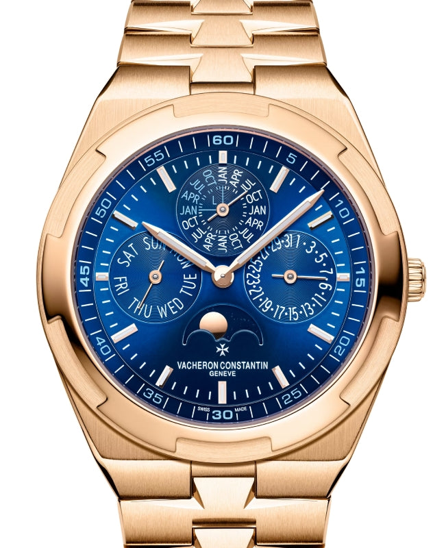 Vacheron Constantin Overseas Perpetual Calendar Ultra-Thin 41.5mm Pink Gold Blue Dial 4300V/120R-B509 - BRAND NEW