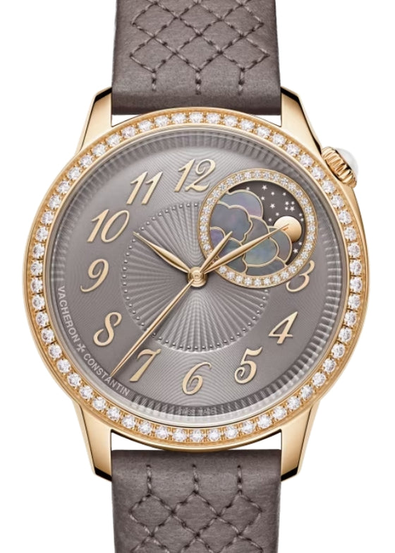 Vacheron Constantin Egerie Moon Phase 37mm Pink Rose Gold/Diamonds 8005F/000R-B958 - BRAND NEW
