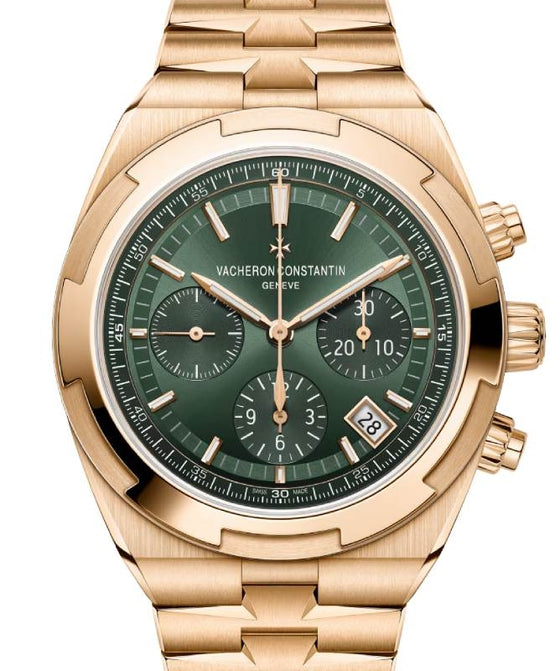 Vacheron Constantin Overseas Chronograph Pink Rose Gold 42.5mm Green Dial 5520V/210R-B966