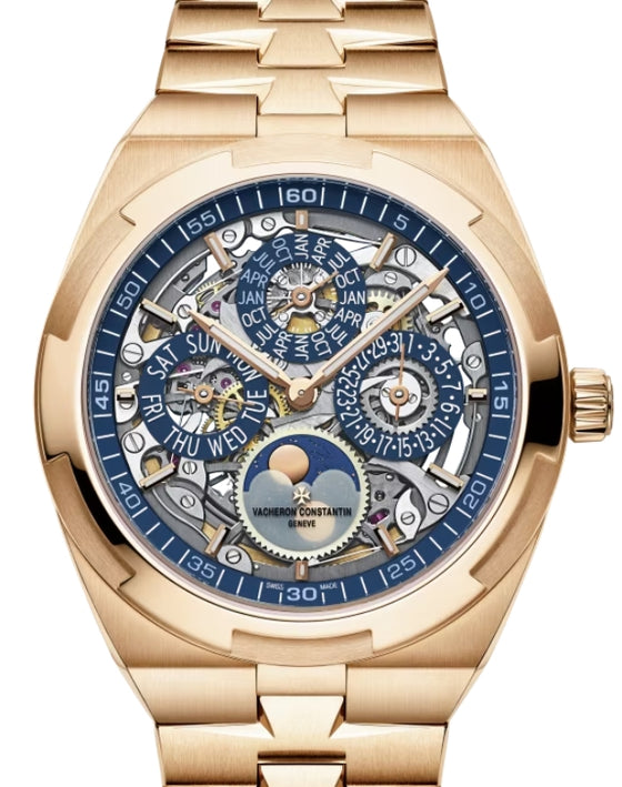 Vacheron Constantin Overseas Perpetual Calendar Ultra-Thin Skeleton 41.5mm Pink Rose Gold 4300V/120R-B642 - BRAND NEW