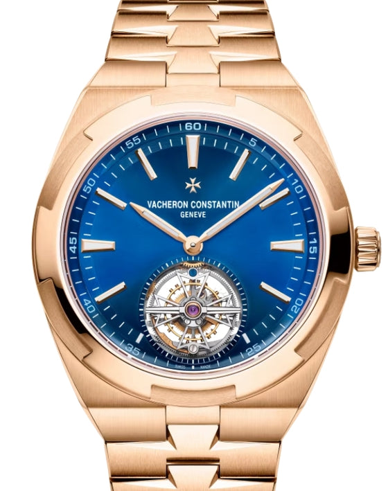 Vacheron Constantin Overseas Tourbillon 42.5mm Pink Rose Gold Blue Dial 6000V/110R-B733 - BRAND NEW