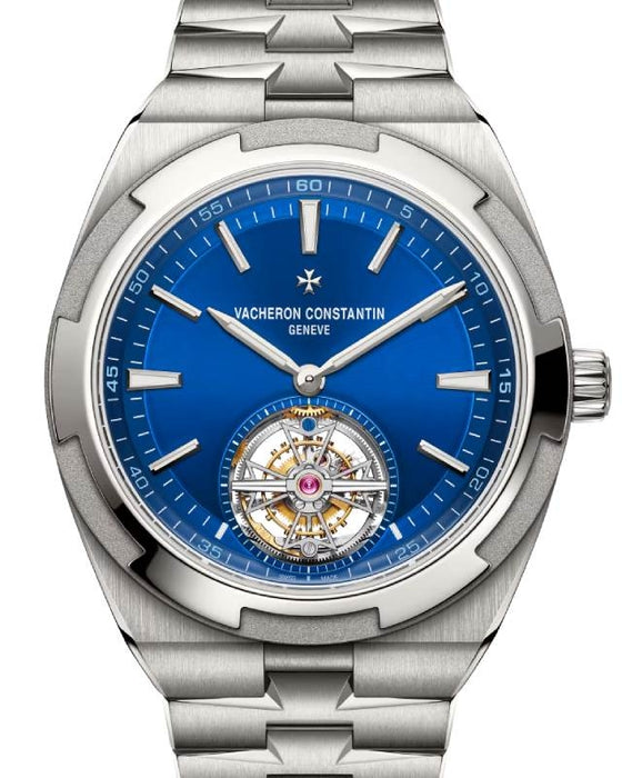 Vacheron Constantin Overseas Tourbillon Chronograph Titanium Blue Dial 6000V/210T-H032