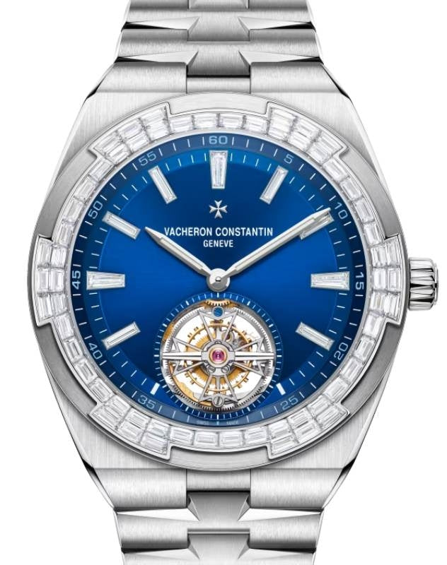 Vacheron Constantin Overseas Tourbillon High Jewellery White Gold/Diamond 42.5mm Blue Dial 6007V/210G-B955 - BRAND NEW