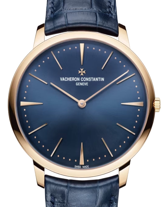 Vacheron Constantin Patrimony Manual-Winding 40mm Pink Rose Gold Blue Dial 81180/000R-B518 - BRAND NEW
