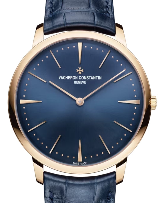 Vacheron Constantin Patrimony Manual-Winding 40mm Pink Rose Gold Blue Dial 81180/000R-B518 - BRAND NEW