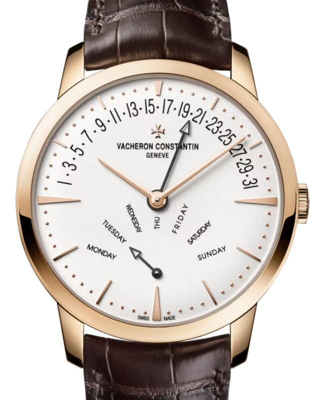 Vacheron Constantin Patrimony Retrograde Day-Date 42.5mm Pink Rose Gold Silver Dial 4000U/000R-B110 - BRAND NEW