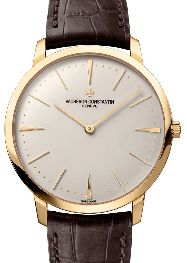 Vacheron Constantin Patrimony Yellow Gold Silver Index Dial & Leather Strap 81180/000J-9118 - BRAND NEW