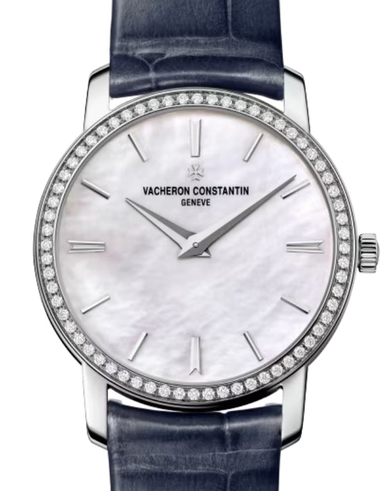Vacheron Constantin Traditionnelle Quartz 30mm White Gold Mother of Pearl Dial Diamond Bezel 25558/000G-B157 - BRAND NEW
