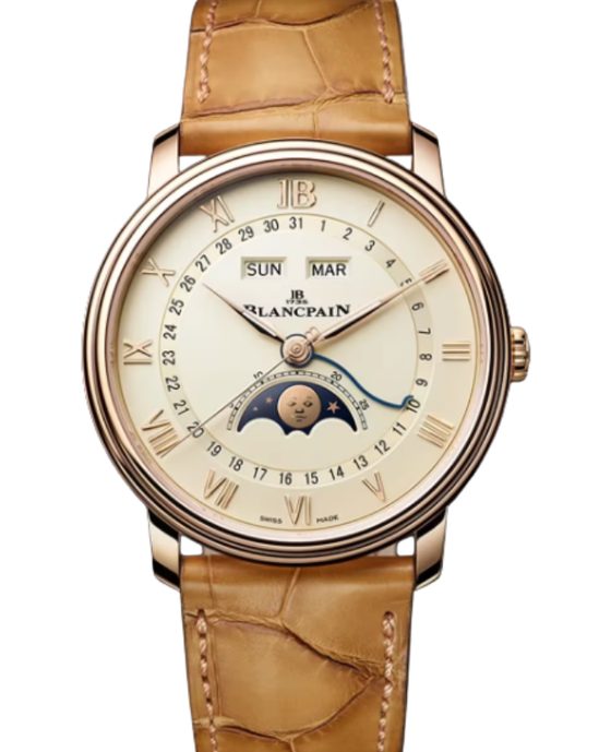 Blancpain Villeret Quantieme Complet Red Gold 40.2mm Opaline Dial 6654N 3642 55B - BRAND NEW