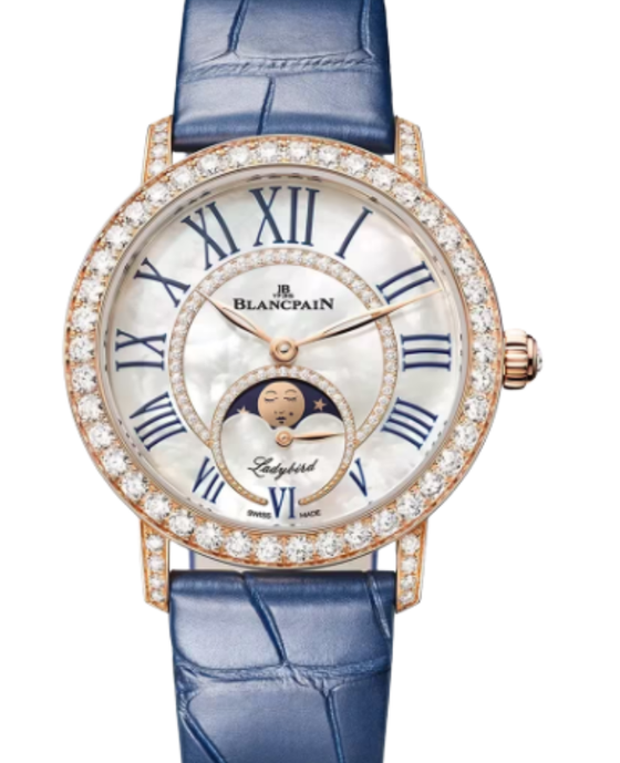 Blancpain Ladybird Colors Phases de Lune Red Gold 34.9mm Mother of Pearl Dial 3662 2954 55B - BRAND NEW
