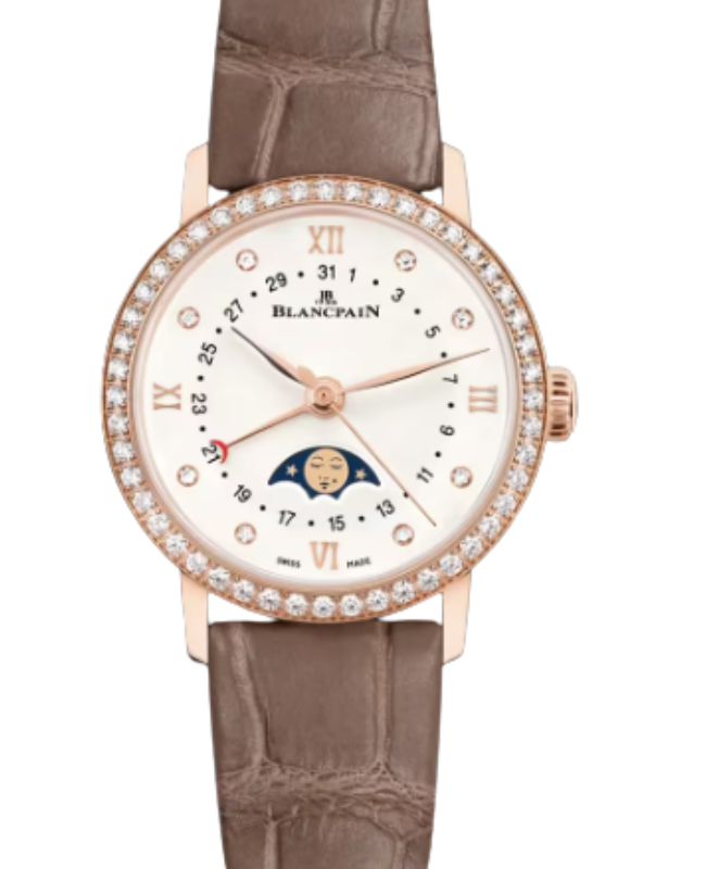 Blancpain Villeret Quantième Phases de Lune Red Gold 29.2mm Opaline Dial 6106 2987 55A - BRAND NEW
