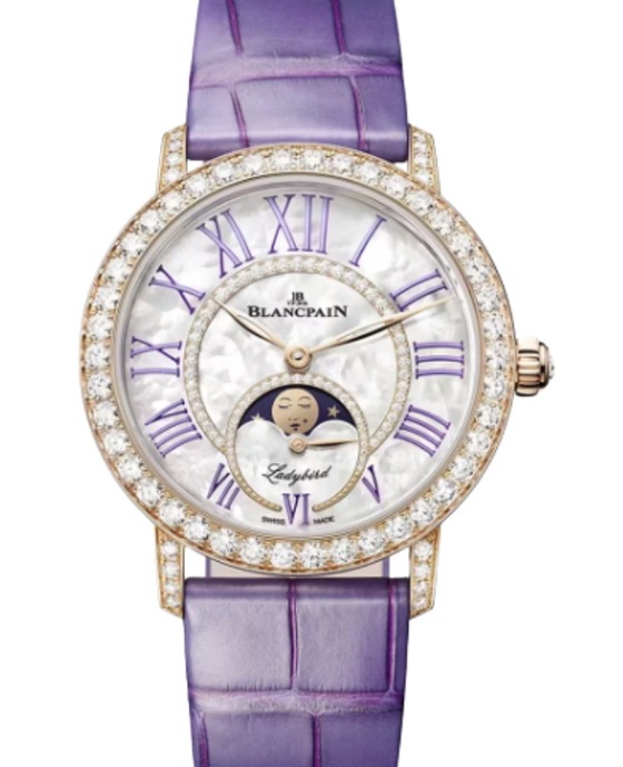 Blancpain Ladybird Colors Phases de Lune Red Gold 34.9mm Mother of Pearl Dial 3662E 2954 55B - BRAND NEW
