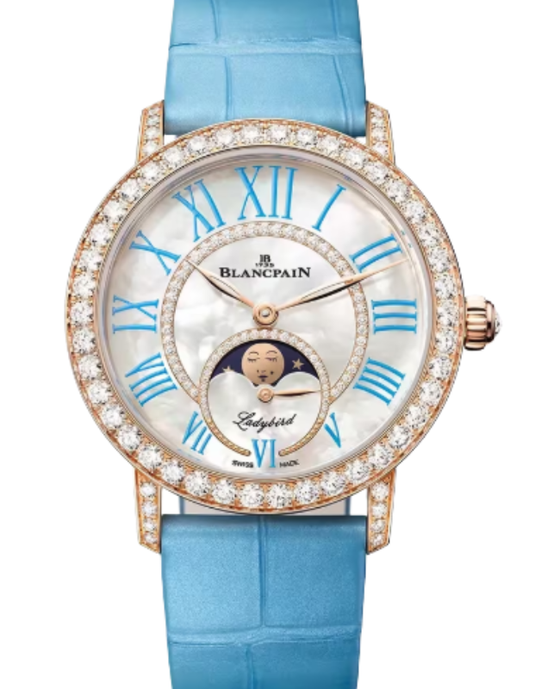 Blancpain Ladybird Colors Phases de Lune Red Gold 34.9mm Mother of Pearl Dial 3662D 2954 55B - BRAND NEW