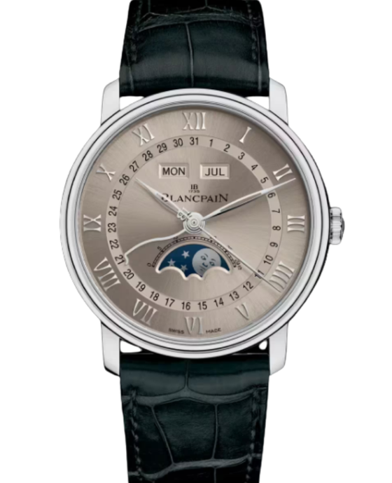 Blancpain Villeret Quantieme Complet White Gold 40mm Light Brown Dial 6654 1504 55B - BRAND NEW