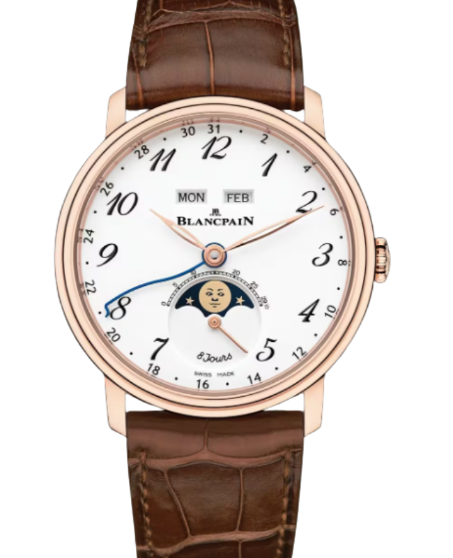 Blancpain Villeret Quantième Complet 8 Jours Red Gold 42mm White Dial 6639A 3631 55B - BRAND NEW
