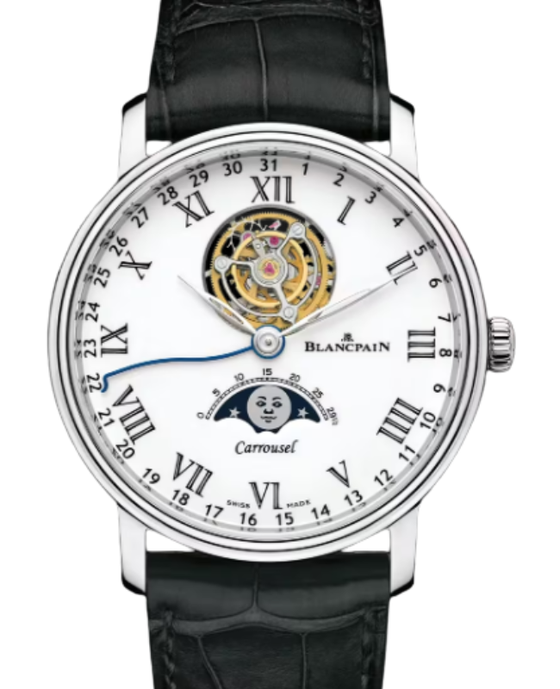Blancpain Villeret Carrousel Phases de Lune Platinum 42mm White Dial 6622L 3431 55B - BRAND NEW