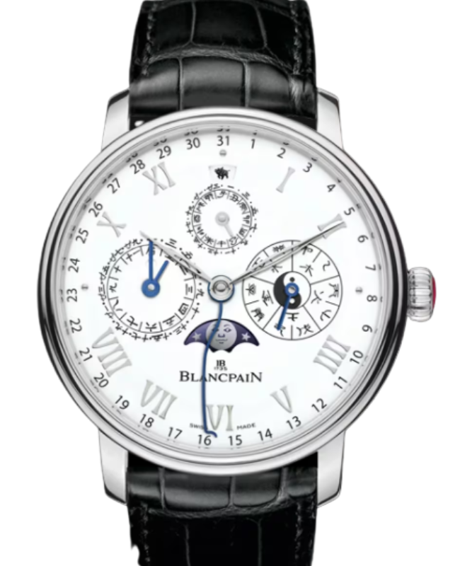 Blancpain Villeret Calendrier Chinois Traditionnel Platinum 45.2mm White Dial 0888G 3431 55B - BRAND NEW