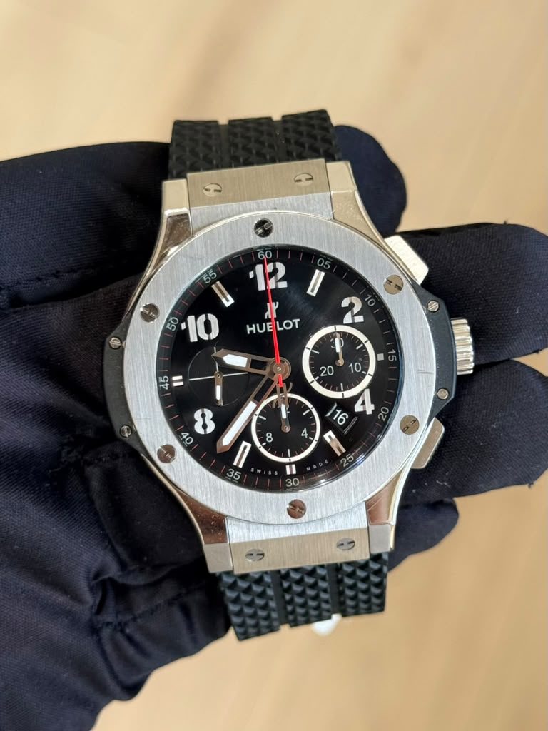 Hublot Big Bang 301.SX.130.RX Steel Black Dial Rubber Strap — 1