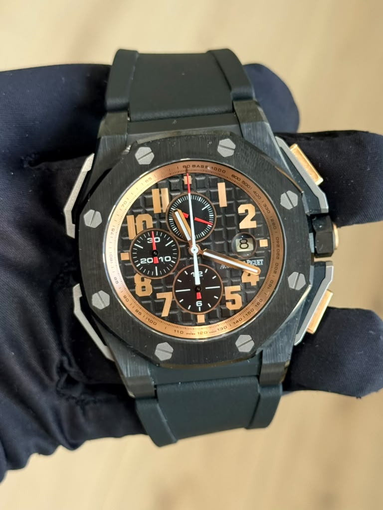 Audemars Piguet Royal Oak Offshore Arnold Schwarzenegger 26378IO.OO.A001KE.01 Black Dial Rubber Strap — 1