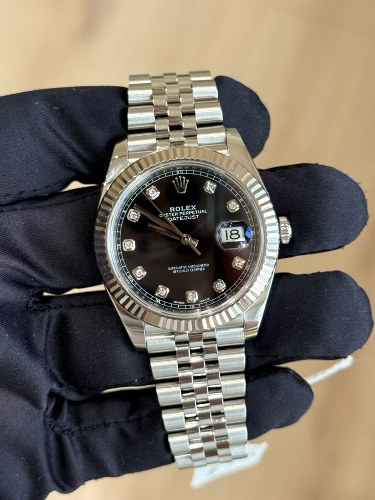 Rolex Datejust 41 126334 Black Diamond Dial Jubilee Bracelet — 1