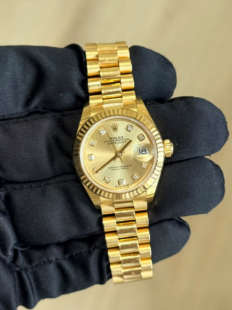 Rolex Lady-Datejust 31 278278 Champagne Diamond Dial Yellow Gold President — 1