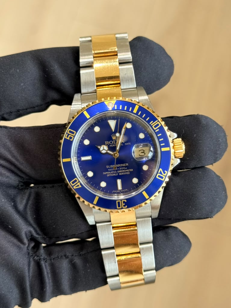Rolex Submariner Date 16613LB Two-Tone Blue Dial Oyster Bracelet — 1