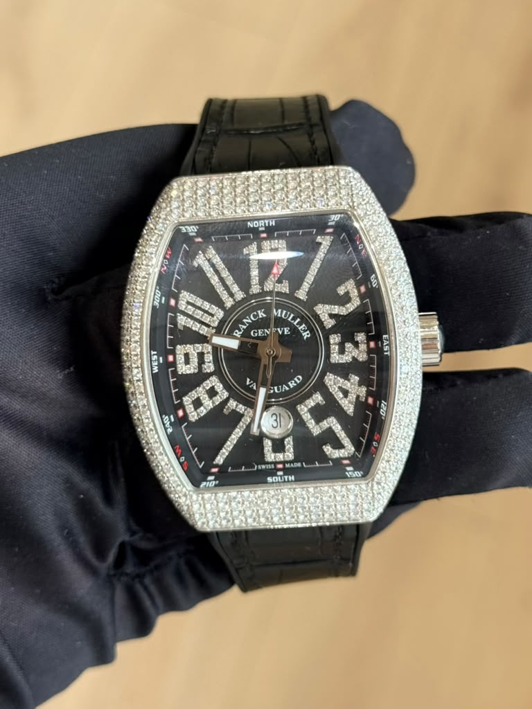 Franck Muller Vanguard V 45 SC DT Black Dial Diamond Set — 1