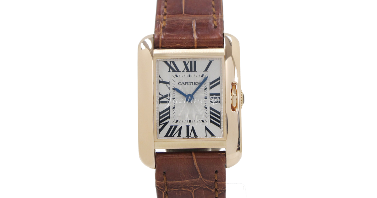 CARTIER W5310027 TANK ANGLAISE PINK GOLD, LEATHER BRAND NEW