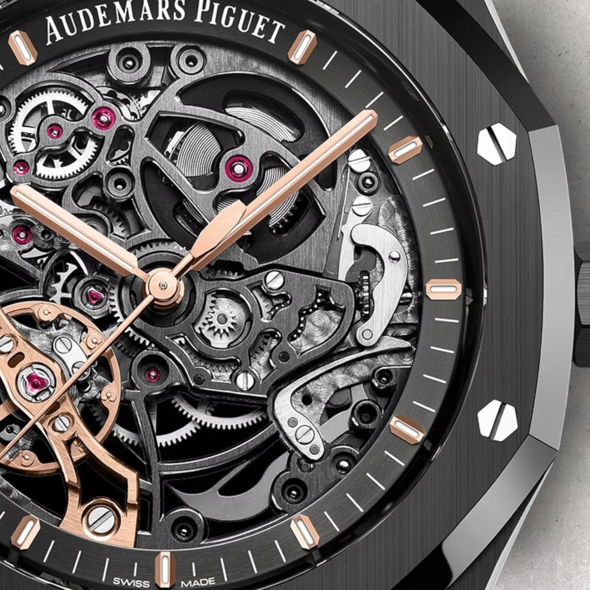 Royal Oak Black Ceramic Double Balance Wheel caseback