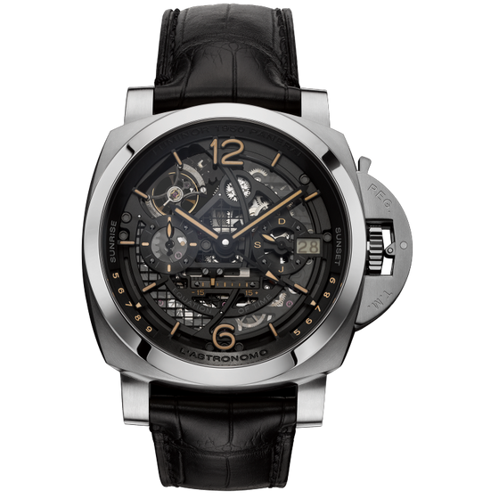 Panerai Luminor L'Astronomo Tourbillon Moon Phases Equation Of Time GMT Titanium 50mm PAM00920