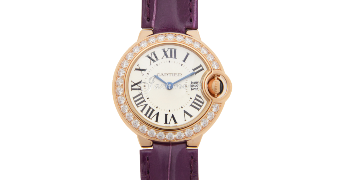 CARTIER WE900251 BALLON BLUE DE 28mm PINK GOLD BRAND NEW