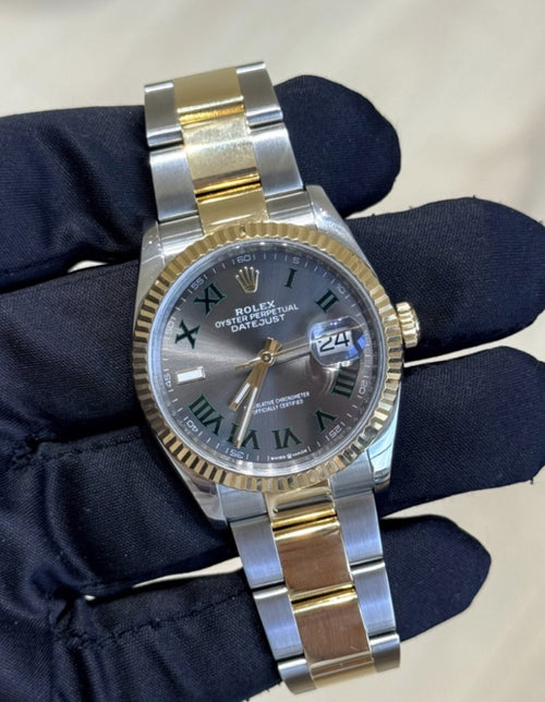 Rolex Datejust 36 Wimbledon Dial Yellow Gold Two-Tone Oyster Bracelet