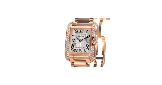CARTIER WT100002 TANK ANGLAISE 18K PINK GOLD, DIAMONDS BRAND NEW