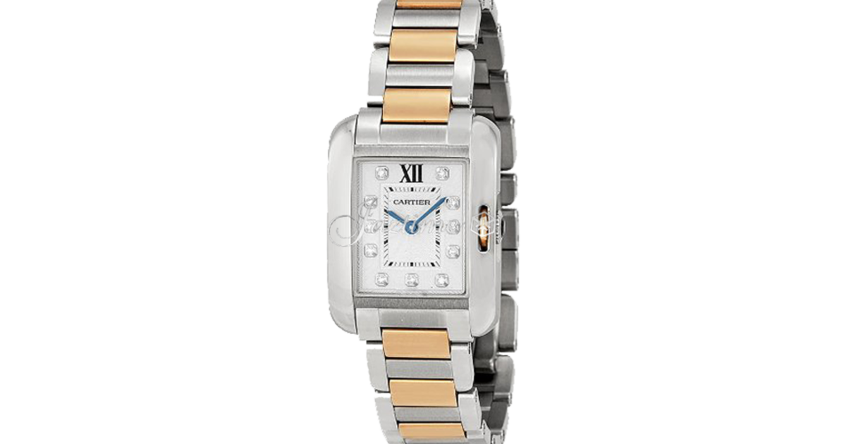 CARTIER WT100024 TANK ANGLAISE PINK GOLD STEEL, DIAMONDS BRAND NEW