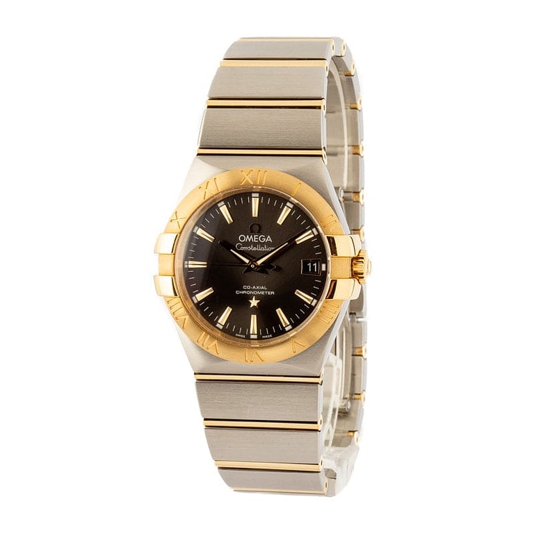 Omega Constellation Co-Axial 123.20.35.20.06.001 35mm Grey Index Roman Yellow Gold Stainless Steel - BRAND NEW