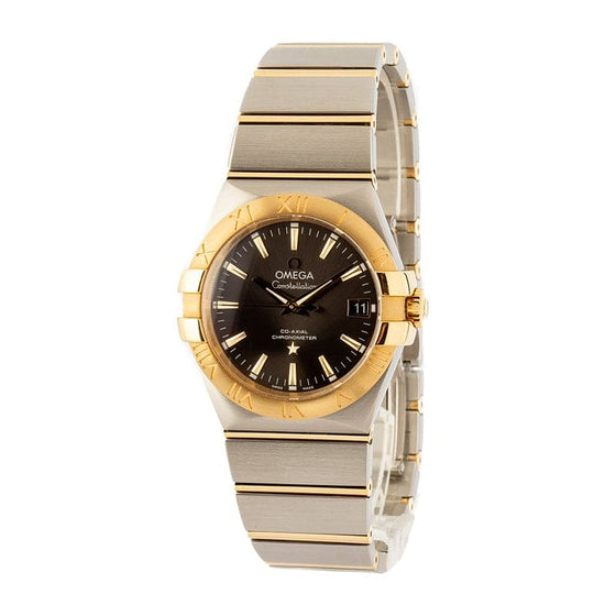 Omega Constellation Co-Axial 123.20.35.20.06.001 35mm Grey Index Roman Yellow Gold Stainless Steel - BRAND NEW