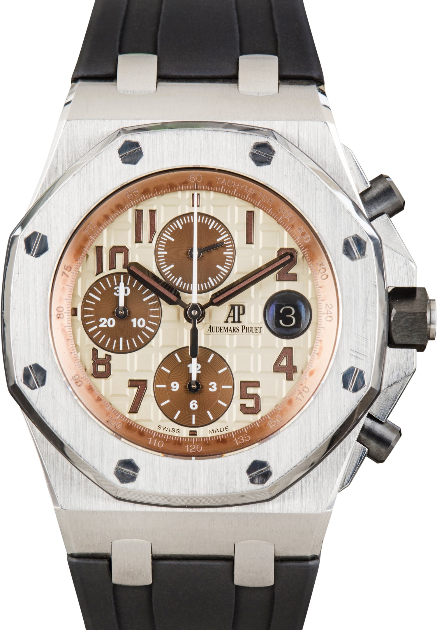 Audemars Piguet Offshore Selfwinding Chronograph 42 mm 26470STP3 Steel Ivory / Cream