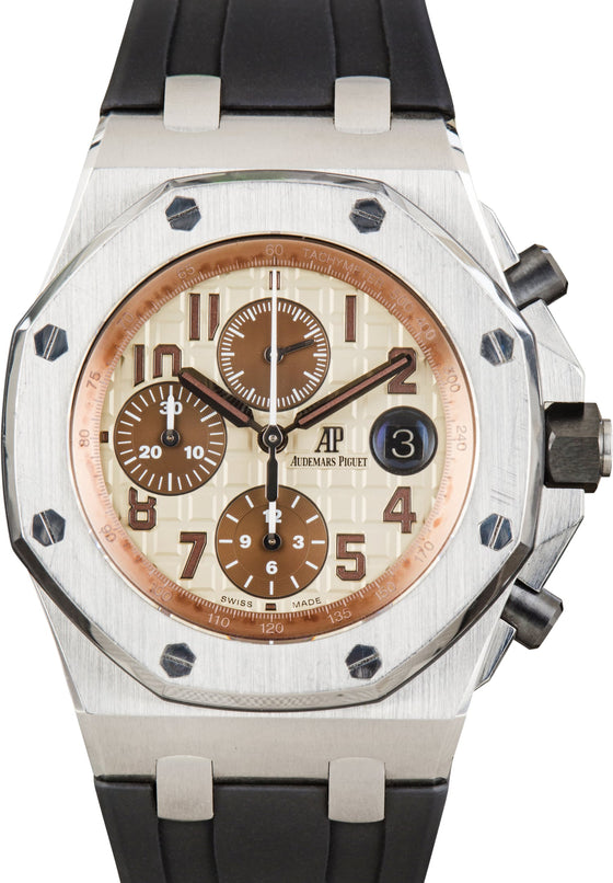 Audemars Piguet Offshore Selfwinding Chronograph 42 mm 26470STP3 Steel Ivory / Cream